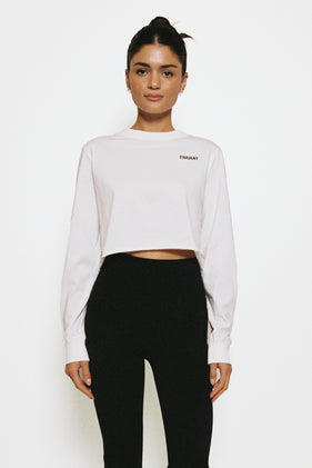 Enavant AVERY CROPPED TOP in the color White