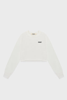 Enavant AVERY CROPPED TOP in the color White