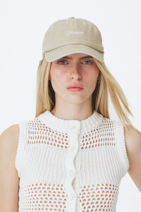 Enavant Motif cotton classic cap in the color Washed Beige