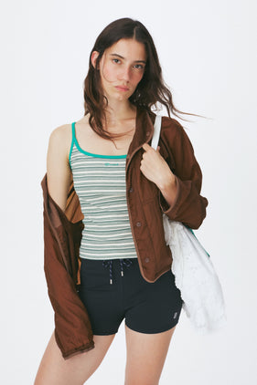 Enavant Sheer button-up windbreaker in the color Brown